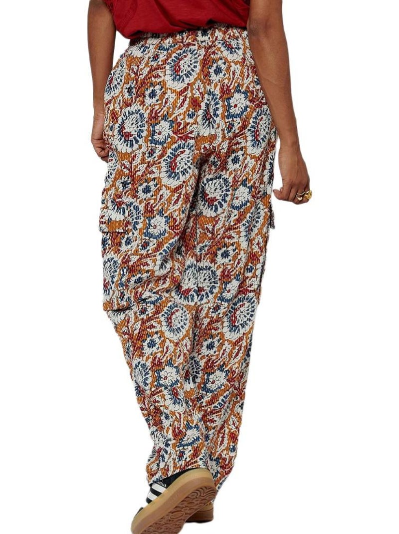 Calças Fluidas Vermelhas com Padrões Kaporal SAX para Mulher Vermelho - Kiabi