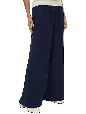Calças Fluidas Vero Moda Alva para Mulher - Azul Marinho