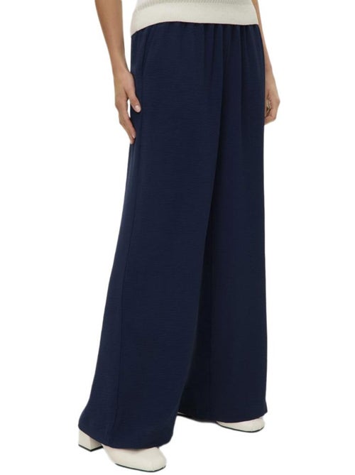 Calças Fluidas Vero Moda Alva para Mulher - Azul Marinho - Kiabi