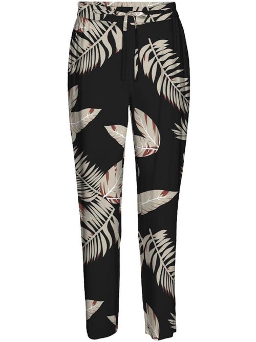 Calças Fluidas Vero Moda Joy para Mulher - Preto/Bege - Kiabi Calças Fluidas Vero Moda Joy para Mulher - Preto/Bege - Kiabi