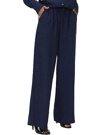Calças fluidas ameixa vero moda melaney para mulher
