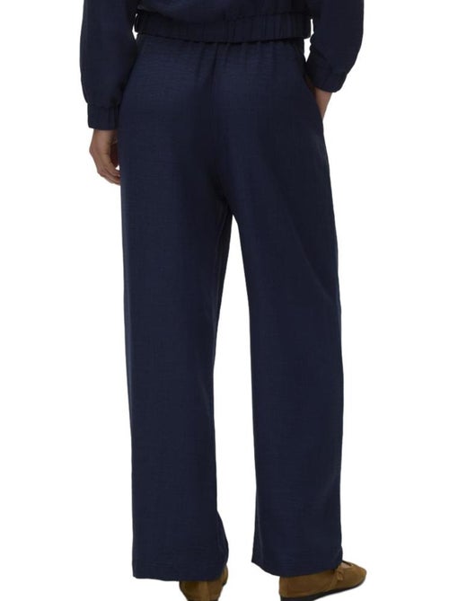 Calças Fluidas Vero Moda Melaneyss para Mulher - Azul Marinho - Kiabi Calças Fluidas Vero Moda Melaneyss para Mulher - Azul Marinho - Kiabi
