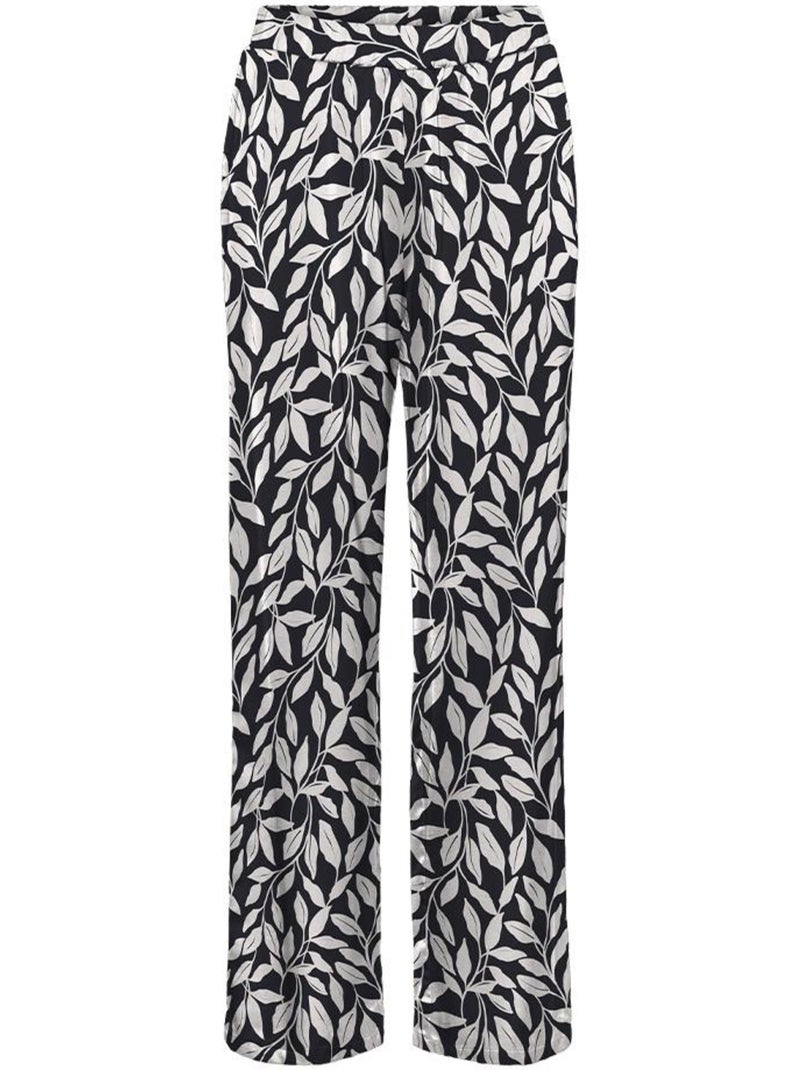 Calças fluidas vero moda para mulher - bege/preto Preto Branco - Kiabi
