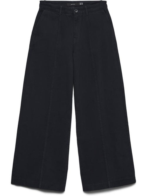 Calças Fluidas Vero Moda Vmcmarley para Mulher - Azul Marinho - Kiabi Calças Fluidas Vero Moda Vmcmarley para Mulher - Azul Marinho - Kiabi