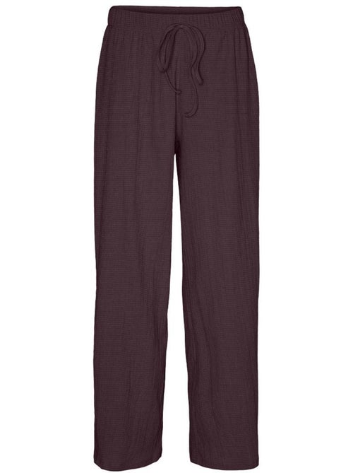 Calças Fluidas Violeta Escuro Vero Moda Luna para Mulher - Kiabi Calças Fluidas Violeta Escuro Vero Moda Luna para Mulher - Kiabi
