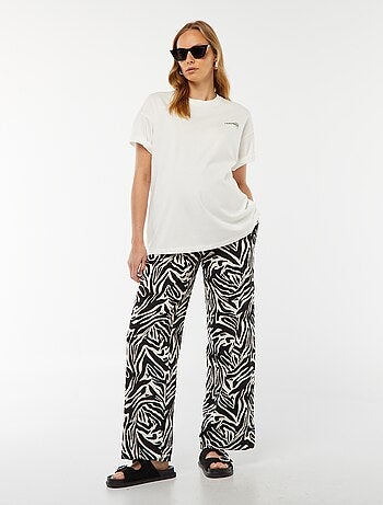 Calças fluidas zebra 'Only Maternity'