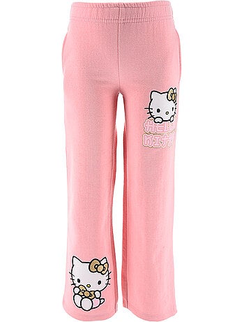 Calças hello kitty rosa menina | licença oficial