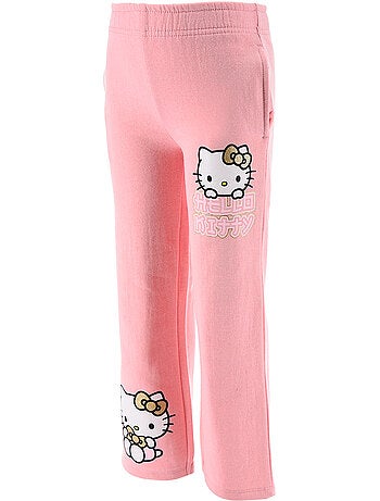 Calças hello kitty rosa menina | licença oficial