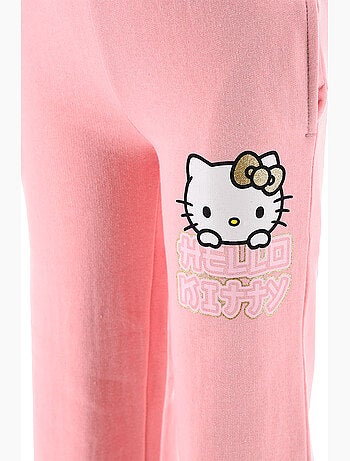 Calças hello kitty rosa menina | licença oficial
