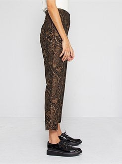 Calças jacquard com brilhantes - Kiabi