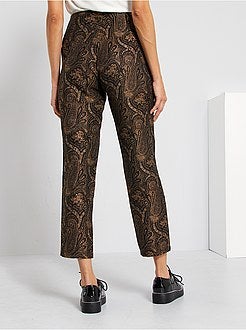 Calças jacquard com brilhantes - Kiabi