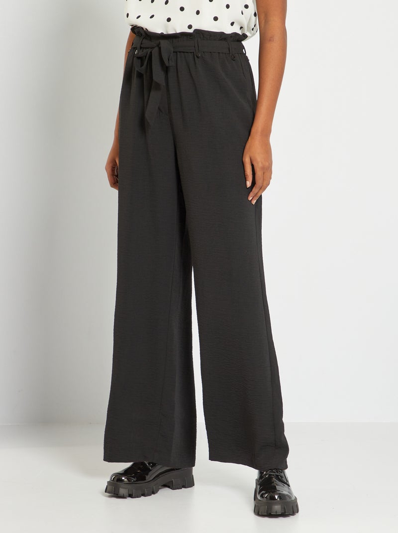 Calças 'Jacqueline de Yong' fluidas Preto - Kiabi