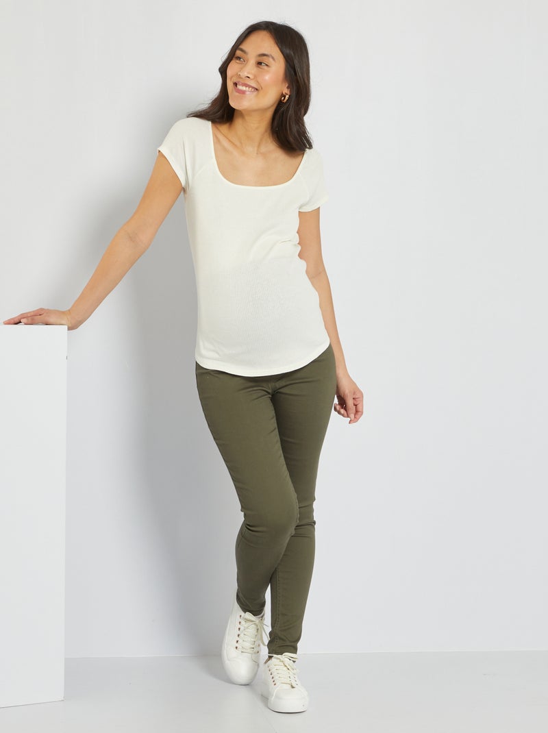 Calças jeggings de grávida CAQUI - Kiabi