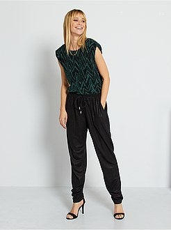 Calças jogger brilhantes - Kiabi