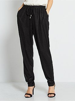 Calças jogger brilhantes - Kiabi