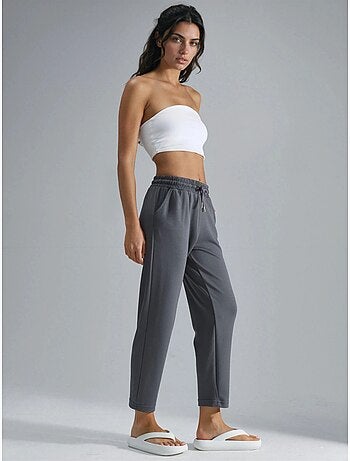 Calças jogger carrot fit com cintura elástica toque de modal, hiccup