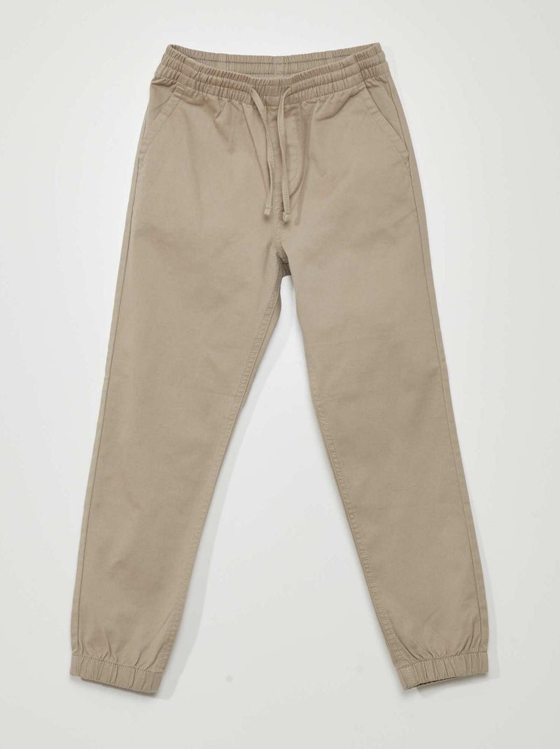 Calças jogger com cós elástico CINZA - Kiabi