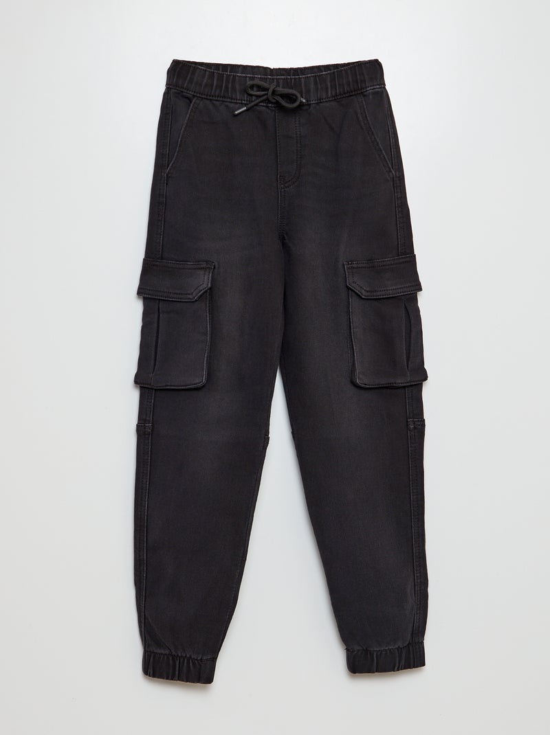 Calças jogger com vários bolsos CINZA - Kiabi