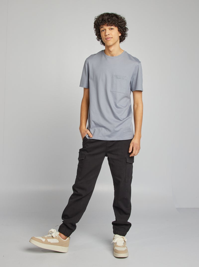 Calças jogger com vários bolsos CINZA - Kiabi