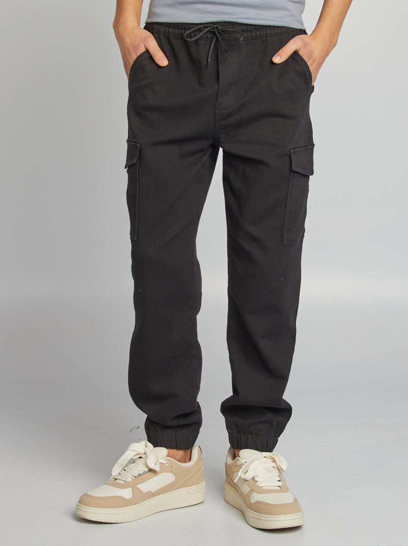 Calças jogger com vários bolsos CINZA - Kiabi