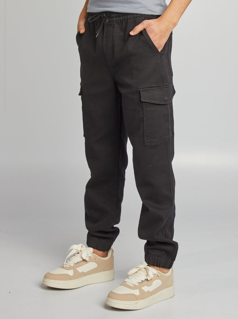 Calças jogger com vários bolsos CINZA - Kiabi
