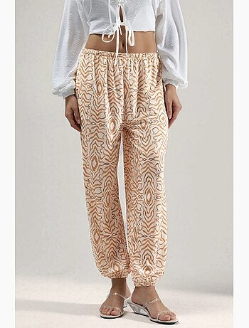 Calças jogger de cintura baixa com estampado zebra hiccup
