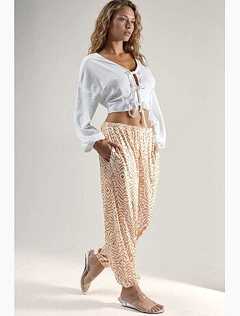 Calças jogger de cintura baixa com estampado zebra hiccup