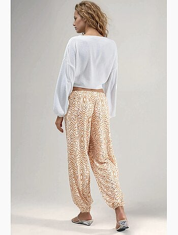 Calças jogger de cintura baixa com estampado zebra hiccup