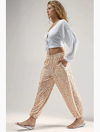 Calças jogger de cintura baixa com estampado zebra hiccup