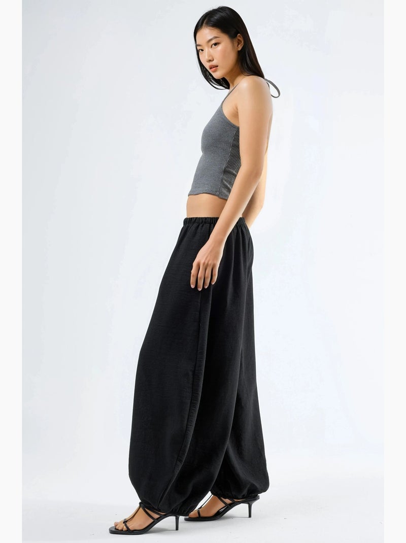 Calças jogger de cintura baixa e corte baggy hiccup Preto - Kiabi