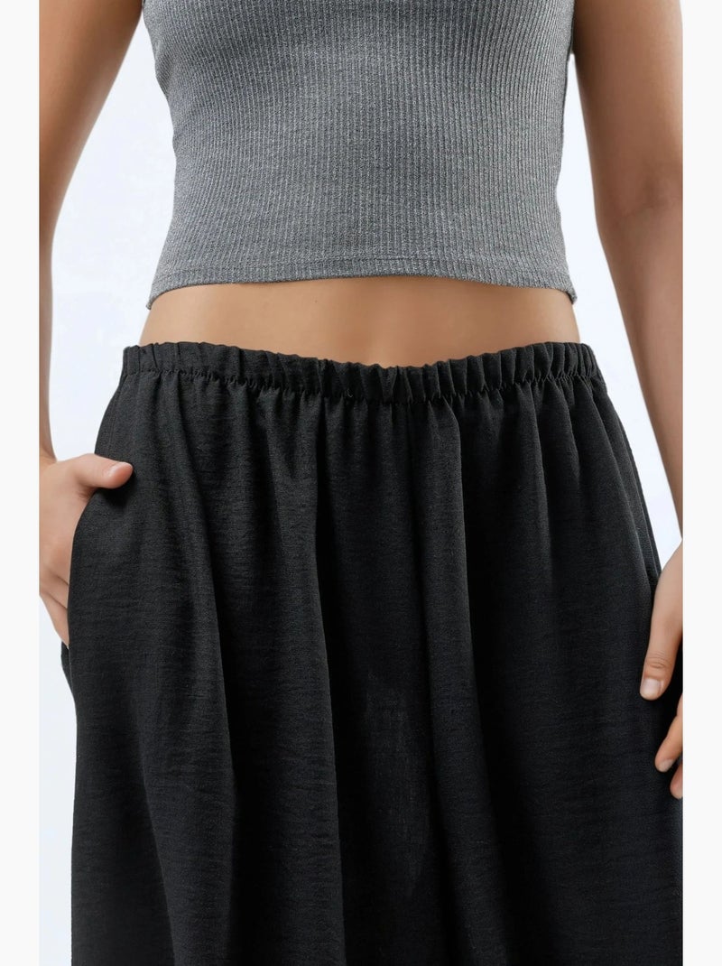 Calças jogger de cintura baixa e corte baggy hiccup Preto - Kiabi