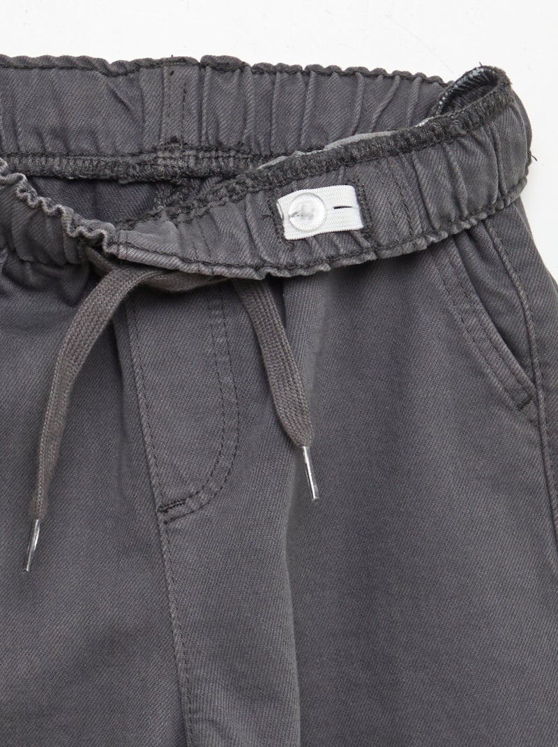 Calças jogger de corte direito CINZA - Kiabi