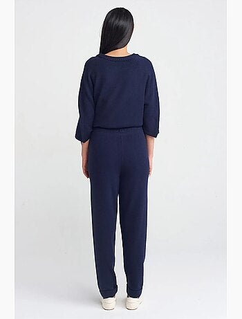 Calças jogger de malha com lurex para mulher dilvin