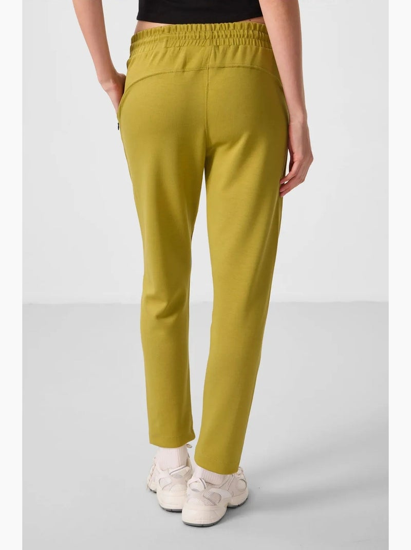 Calças jogger de mulher com fecho de correr tommy Cáqui - Kiabi