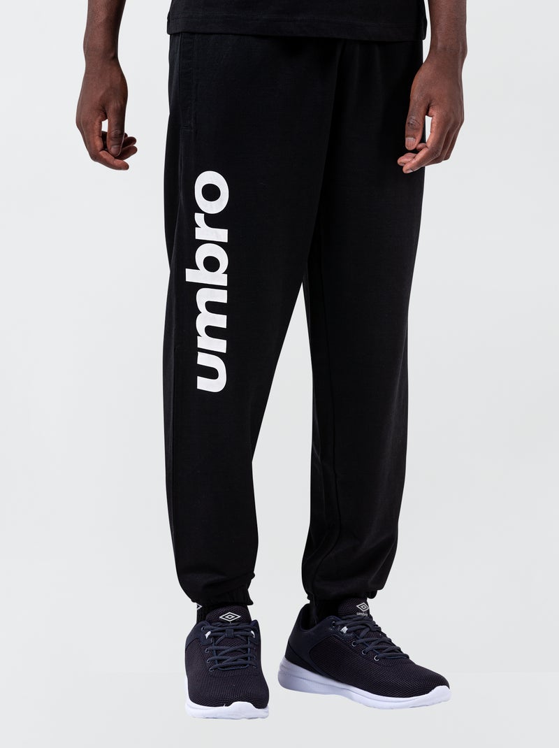Calças jogger em moletão 'Umbro' PRETO - Kiabi