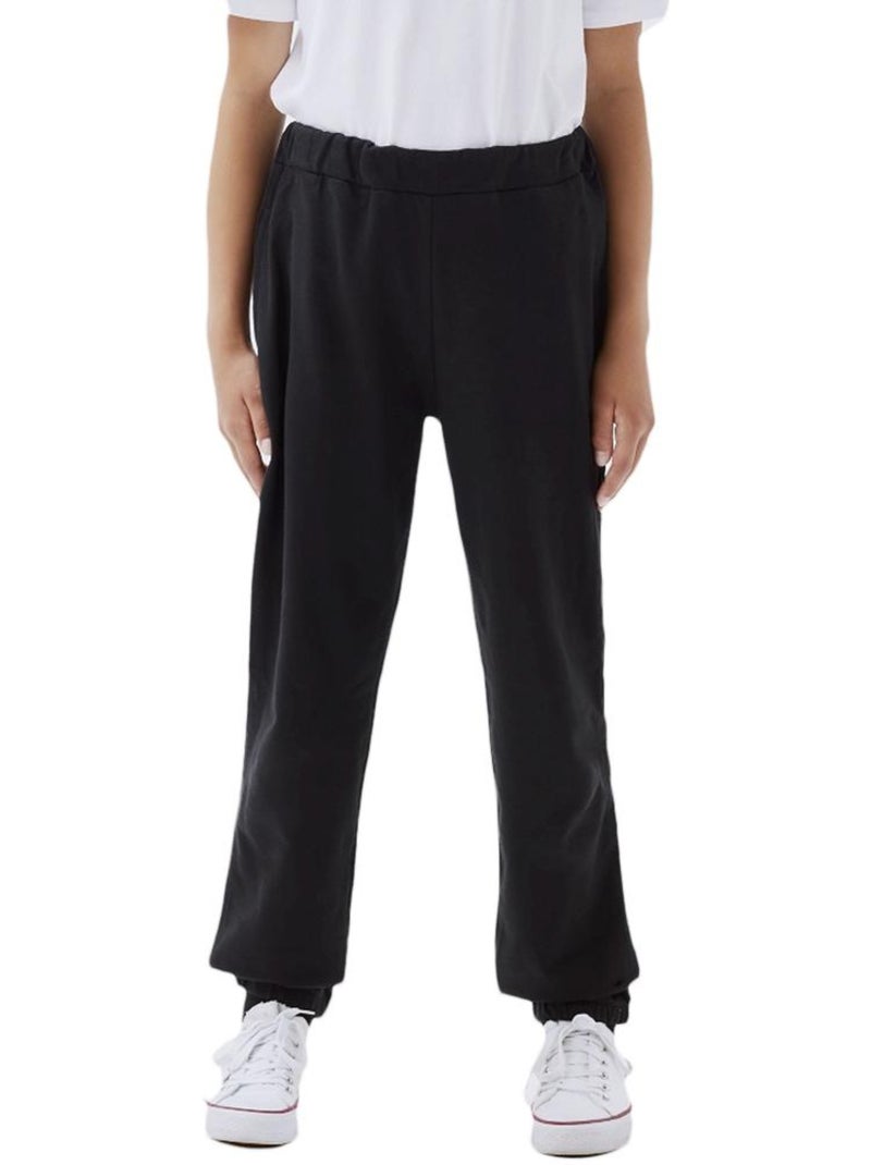 Calças Jogger Pretas para Menina Name It 13196271 Preto - Kiabi
