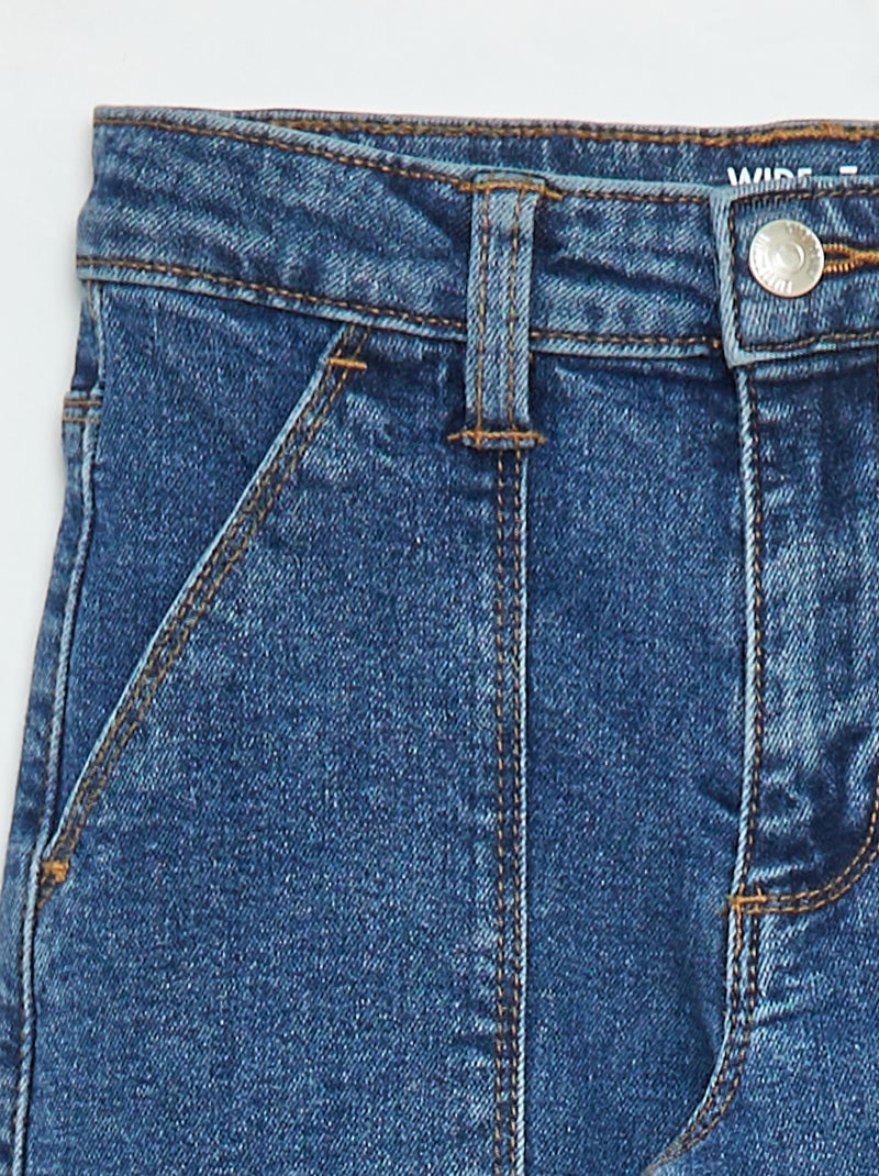 Calças justas com bolsos de aba - corte + confortáveis Azul - Kiabi
