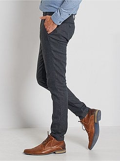 Calças justas em linho e algodão - Kiabi