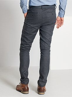 Calças justas em linho e algodão - Kiabi