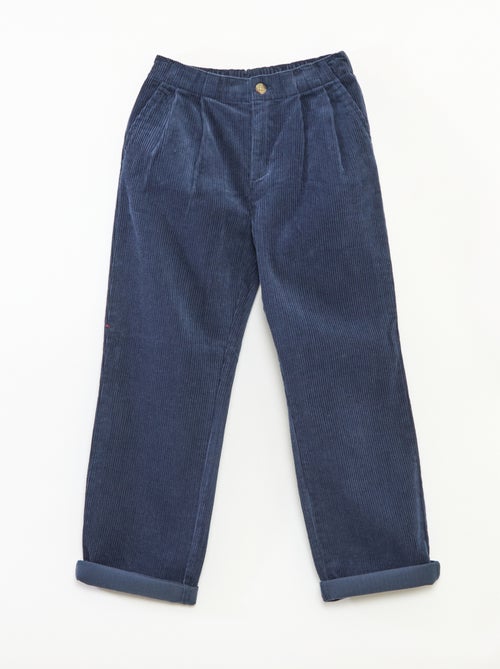 Calças 'Kiabi & Catherine Painvin' em veludo de algodão liso - Kiabi