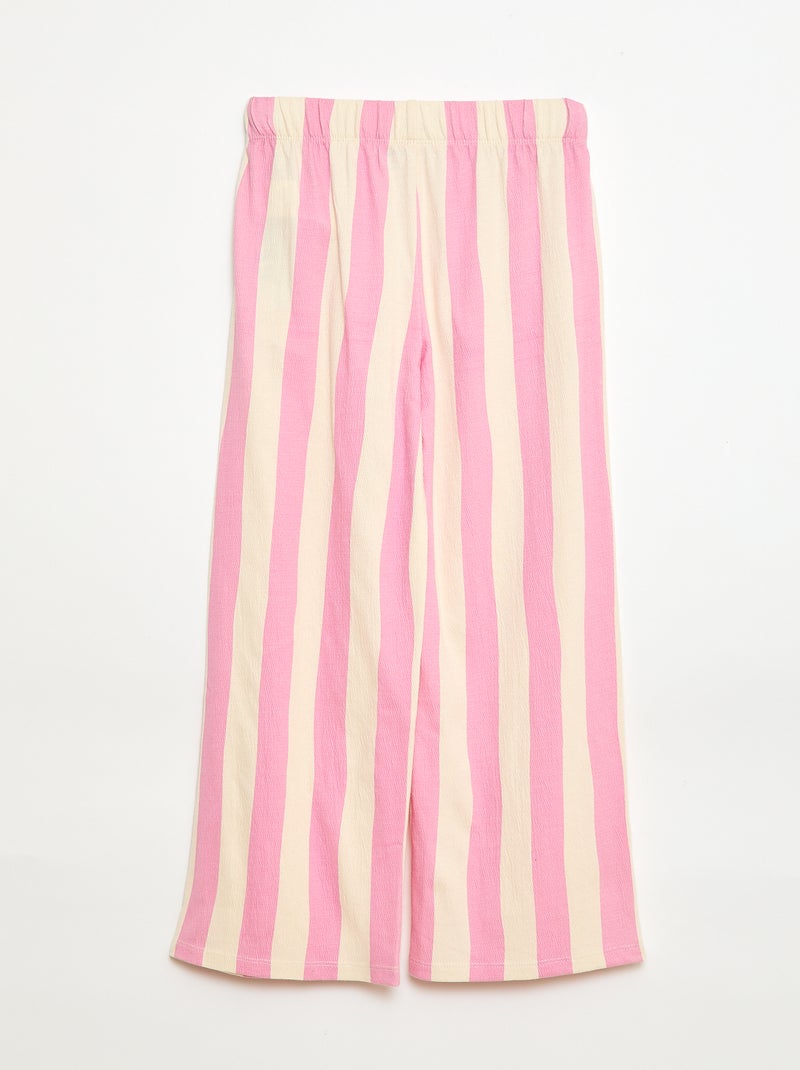 Calças largas - Grafik Edition Rosa - Kiabi