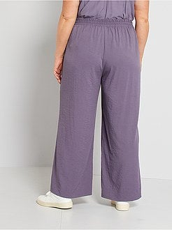 Calças largas acetinadas - Kiabi