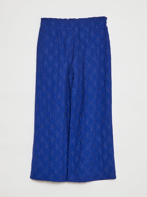 Calças largas ajuradas - Kiabi