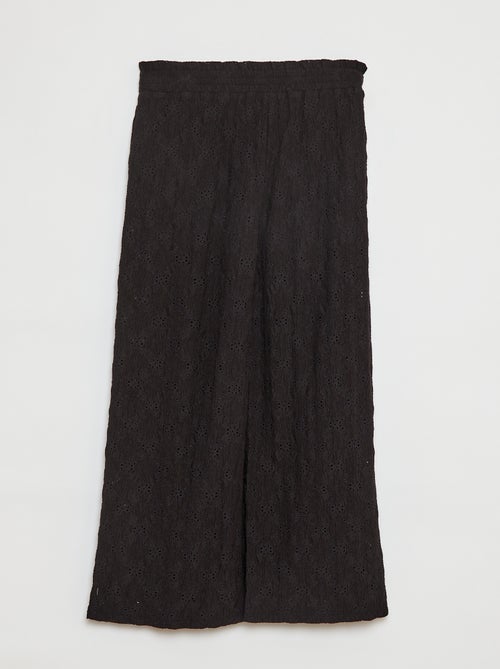 Calças largas ajuradas - Kiabi