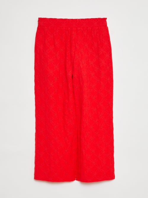 Calças largas ajuradas - Kiabi