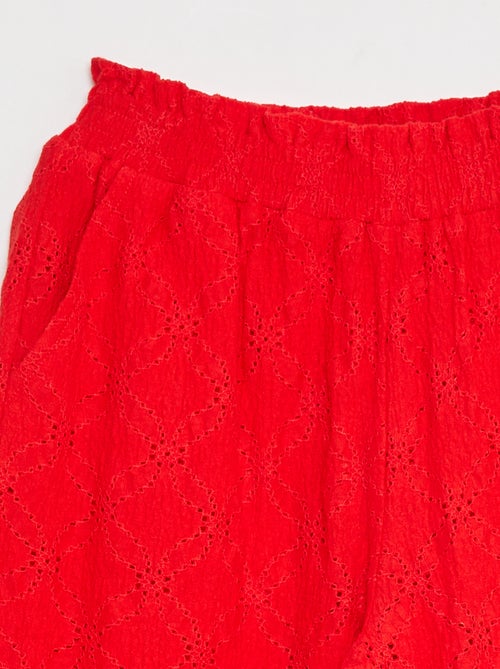 Calças largas ajuradas - Kiabi