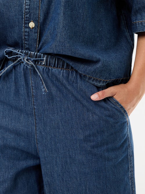 Calças largas com 2 bolsos - Kiabi