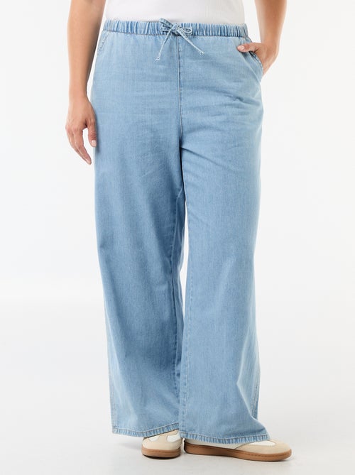 Calças largas com 2 bolsos - Kiabi