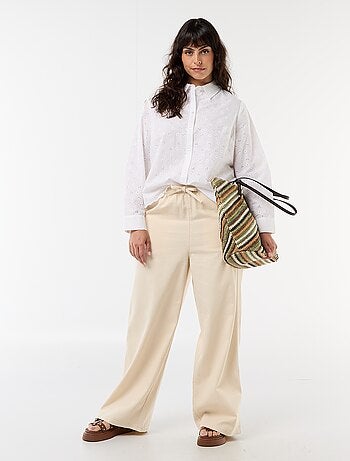 Calças largas com 2 bolsos