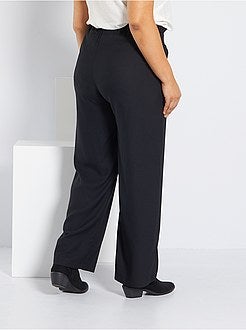 Calças largas com cinto - Kiabi